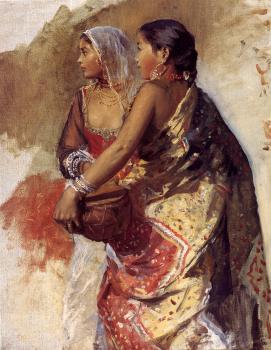 埃德溫 羅德 威尅斯 Sketch Two Nautch Girls 埃德溫 羅德 威尅斯 Sketch Two Nautch Girls